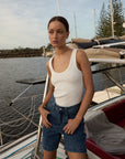 Emilie Denim Workwear Short Authentic Blue