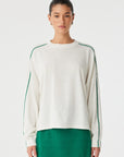 Pippa Long Sleeve Cream & Palm Green