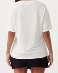 Hugo Linen Knit T-Shirt Cream