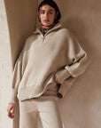 London Zip Knit Taupe