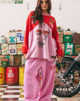 The Long Sleeve Mermaid Racing Tee Pink