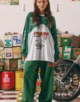 The Long Sleeve Mermaid Racing Tee Green