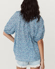 Love Jetty Short Sleeve Blouse Blue Nirvana