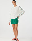 Pippa Long Sleeve Cream & Palm Green