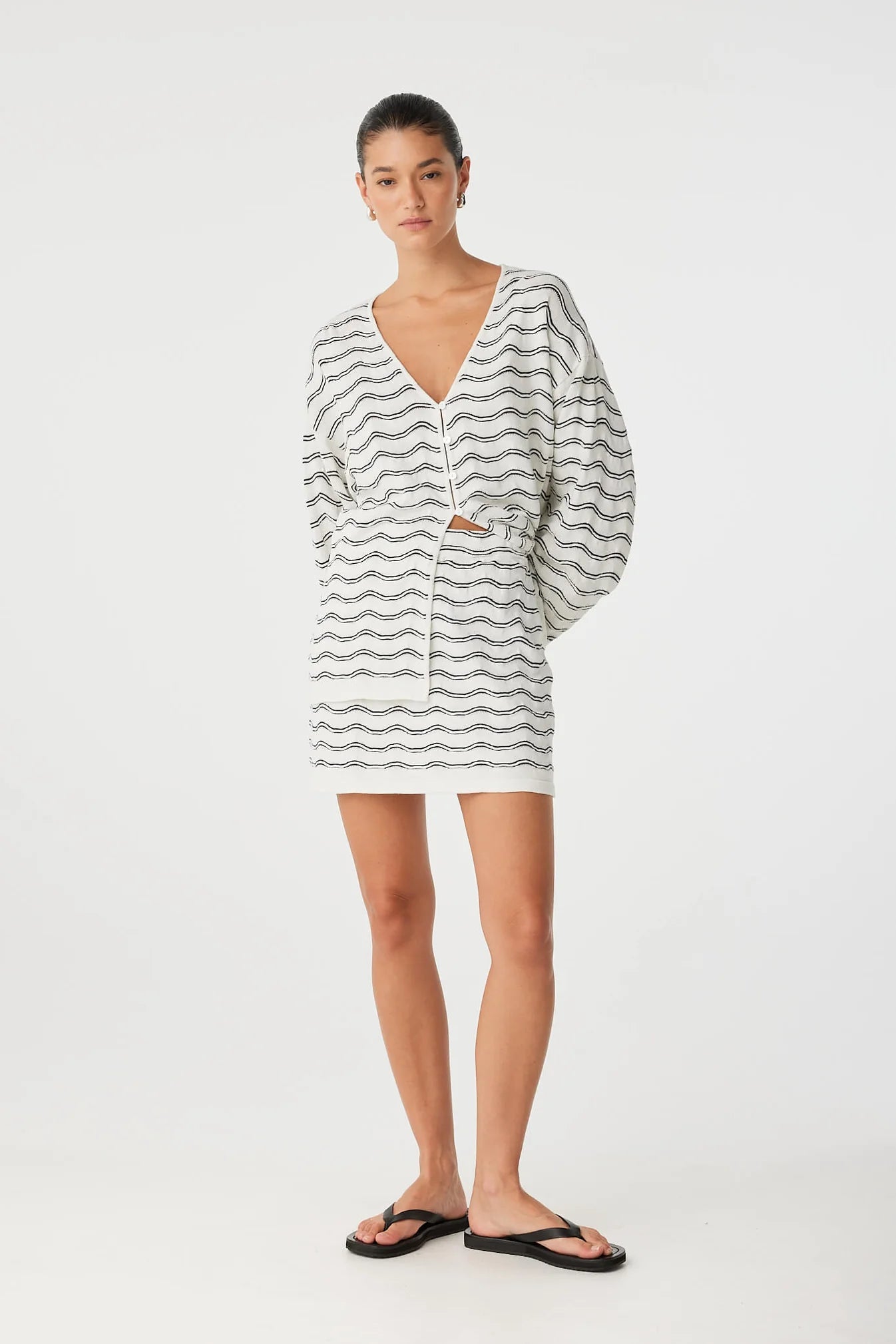 Onda Mini Skirt Cream Wave