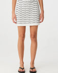 Onda Mini Skirt Cream Wave