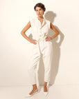 Azalia Denim Boiler Suit Cream