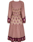 Chateau Boho Midi Dress Grape