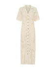 Clementine Collared Midi Dress Cream