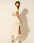 Clementine Collared Midi Dress Cream