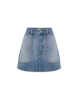 Georgia Denim Mini Skirt Classic Wash