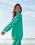 THE LONG SLEEVE YOU CUTE TEE GREEN