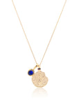 Virgo Coin Necklace With Your Birthstone Gold
