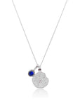 Virgo Coin Necklace With Your Birthstone Silver