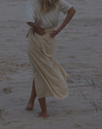 Quinn Wrap Midi Skirt Sand