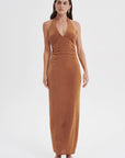 Justine Midi Dress Brown Sugar