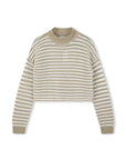 June Cropped Sweater Cream | Taupe