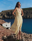 Lorna Lace Midi Dress Lemon