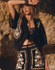 Lux Lisbon Lace Blouse Onyx