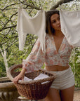 Meadow Reversible Tie Top Wildflower