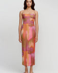Miro Midi Dress Rainbow Blur