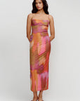 Miro Midi Dress Rainbow Blur