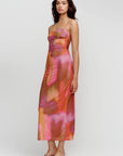 Miro Midi Dress Rainbow Blur