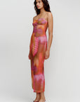 Miro Midi Dress Rainbow Blur