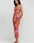 Miro Midi Dress Rainbow Blur