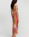 Miro Midi Dress Rainbow Blur