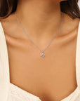 Initial Necklace Lower Case Silver