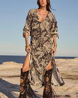 Volcano Goddess Kaftan Liquorice