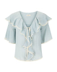 Bluebird Ruffle Blouse Vintage Blue