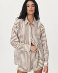 Ramona Stripe Long Sleeve Shirt Sienna