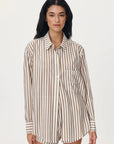 Ramona Stripe Long Sleeve Shirt Sienna
