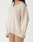 London Zip Sweater Sand