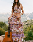 Dancing Valley Ra-Ra Maxi Skirt Violet