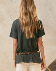 Elysian Biker Tee Charcoal