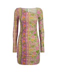Goldie Shimmer Mini Dress Desert Rose