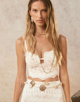 Lux Lisbon Lace Bustier Vintage Cream