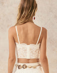 Lux Lisbon Lace Bustier Vintage Cream