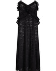 Lux Lisbon Lace Strappy Maxi Dress Onyx