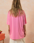 Marina Piccola Oversized Biker Tee Cosmos Pink