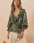 Zevra Blouse Washed Charcoal