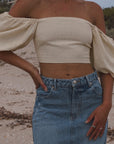Innes Balloon Sleeve Crop