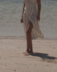 Market Wrap Dress Cocoa Stripe