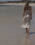 Market Wrap Dress Cocoa Stripe