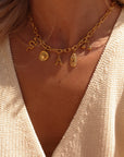 The Renewal Initial Charm Necklace A - Z Gold