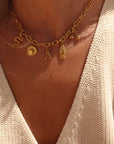 The Renewal Initial Charm Necklace A - Z Gold