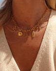 The Renewal Initial Charm Necklace A - Z Gold